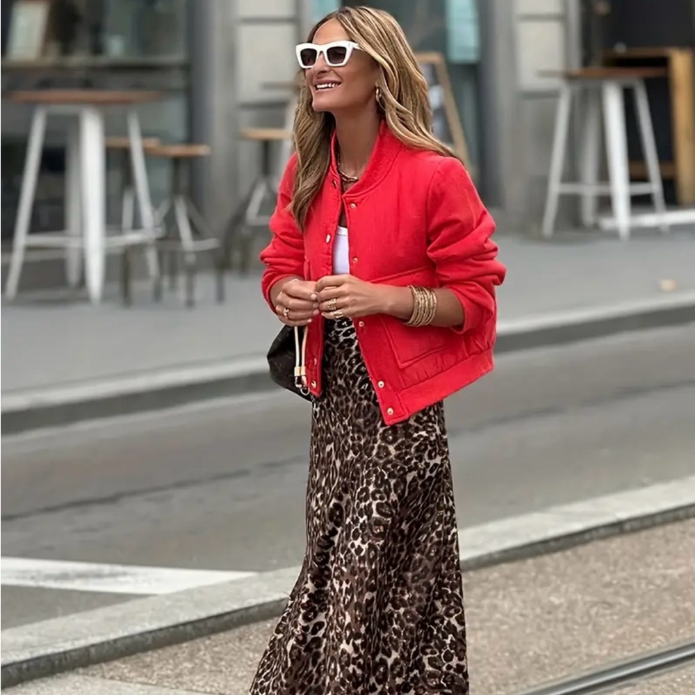 Red Women's Jacket - Picture 4 of 5